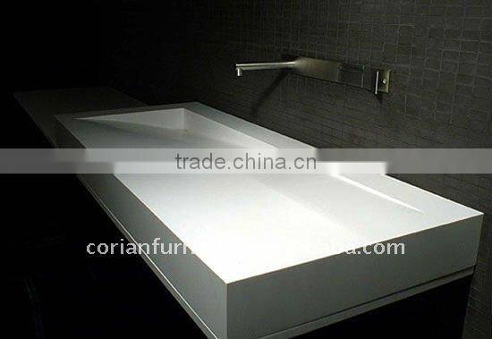 New design 2016 corian wall hung wash hand basin