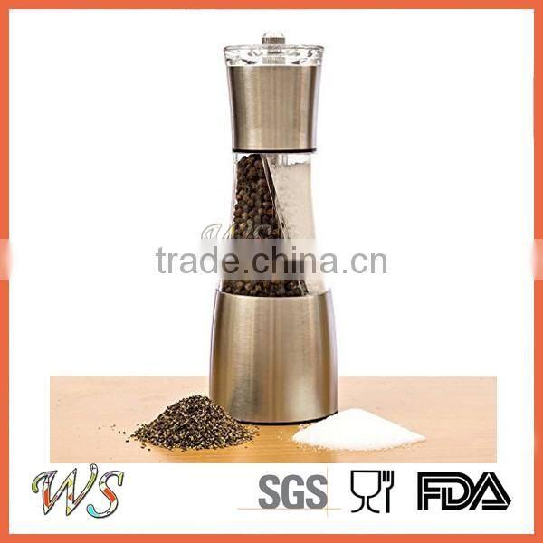 WS-PG28 Adjustable Ceramic Core Rotor 2in1 stainless steel salt and pepper shakers