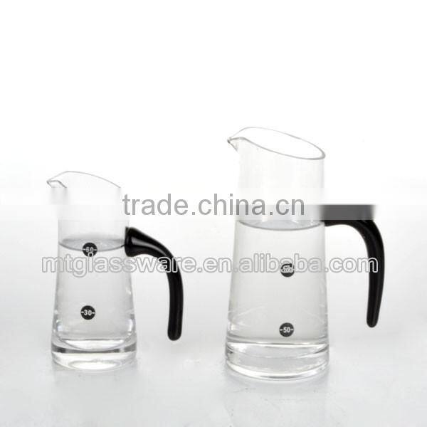 Hot sale 150ml glass measuring cup glass wine decanter with handle