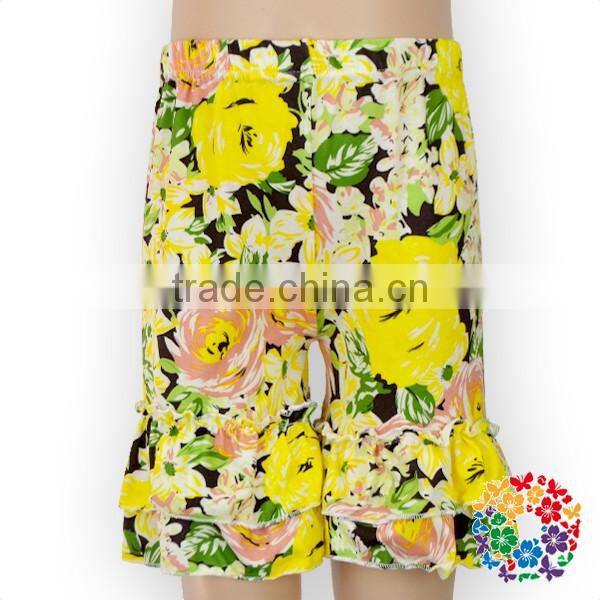 Wholesale Children's Boutique Clothing Blue Soft Summer Baby Girls Ruffle Shorts