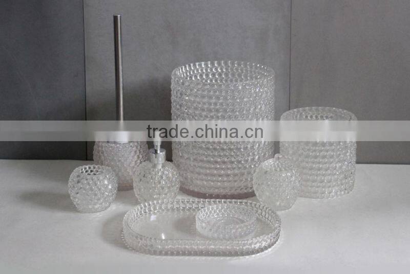 Transparent Resin Round modern design soap lotion dispenser