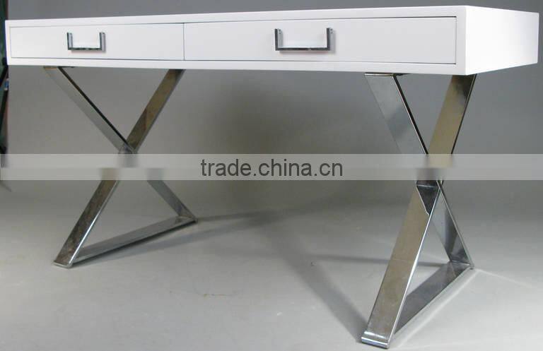 28 inch matel furniture parts X shape steel table leg for wood table