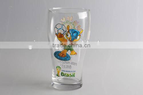 promotion 2016 hot sale new products customized glass beer cup