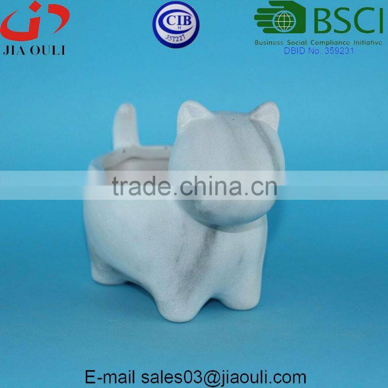 Antique Animal flower pot, Ceramic Elephant planter