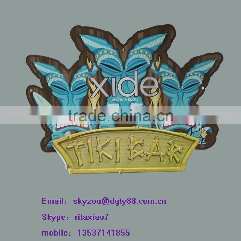 customized shape thermoforming vac-formed thick plastic billboard for Amusement Park