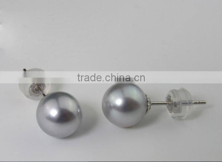 6.5-7 mm Grey Akoya pearl jewelry earring