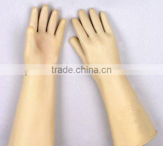 black industrial rubber glove