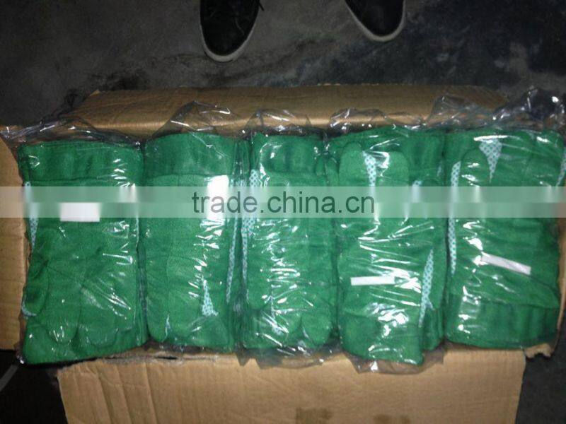 DDSAFETY 2017 High Quality Green Dots Cotton Gardening Working Gloves