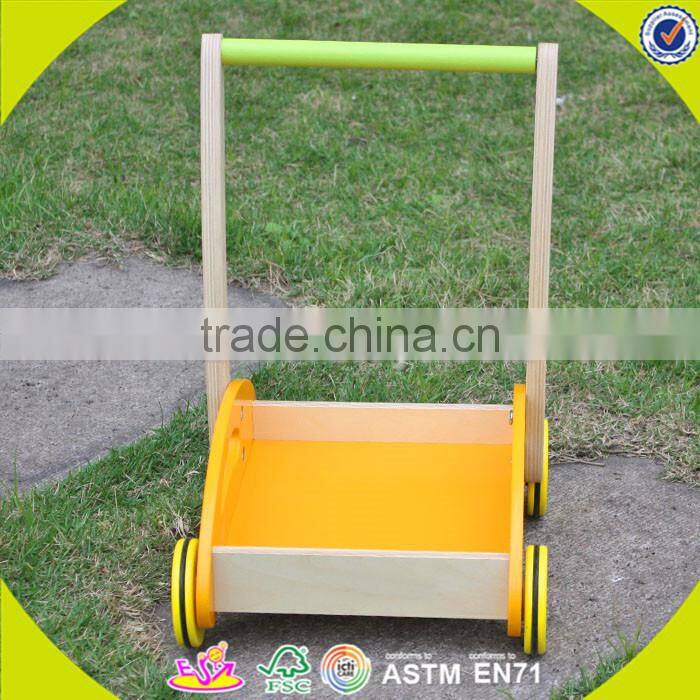wholesale educational wooden baby walking toys high quality wooden baby walking toys with building blocks W16E017-S