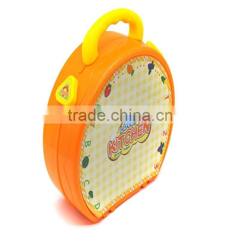 Mini kids pretend play food set funny plastic meat tray food toy in kitchen