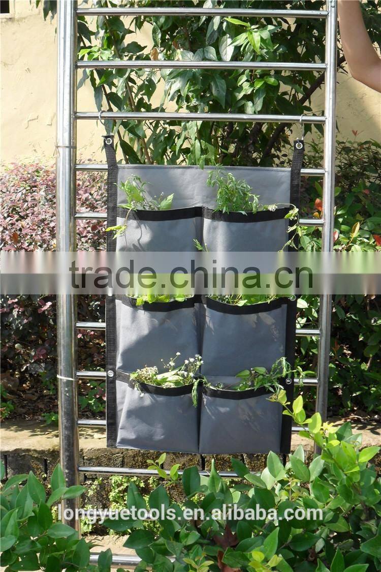 High quality oxford hanging wall grow bag with six pockets