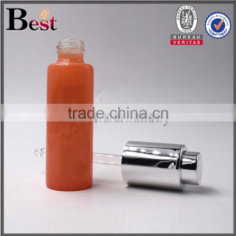 super high quality cosmetic 30ml perfume bottle orange color perfume bottle 30ml round shape perfume bottle 30ml spray
