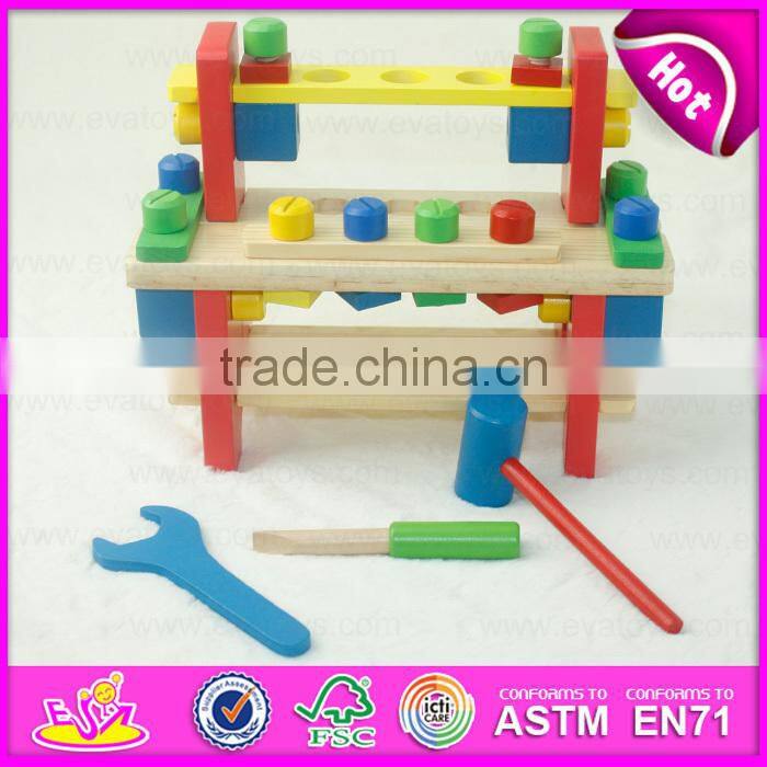 2016 hot sale baby wooden kitchen tool toy,top fashion kids wooden kitchen tool toy W03D034