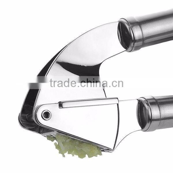 The Finest Quality Stainless Steel Garlic Press Mincer Peeler Brush Crusher Set