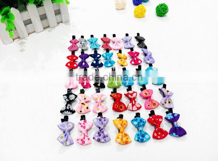 Factory wholesale fashion ribbon bow kids hair clip lovely baby hair clips