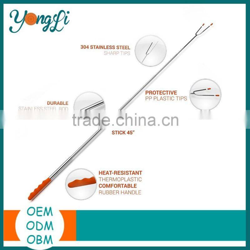 Hot Selling Marshmallow Roasting Sticks Telescopic BBQ Fork