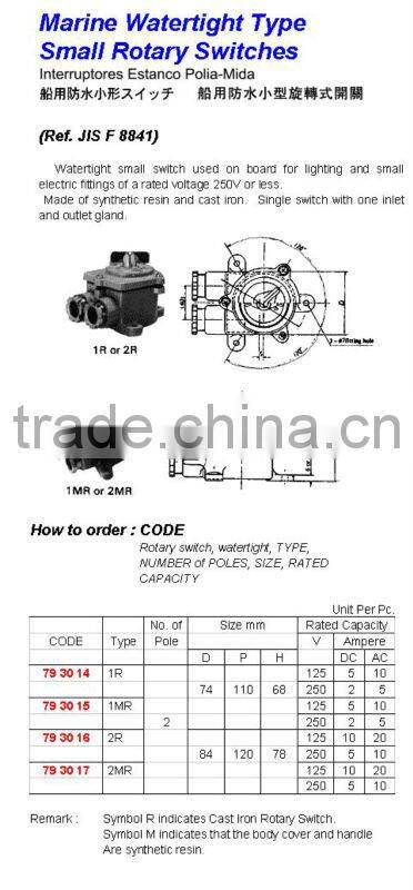 Marine Watertight Rotary Switch