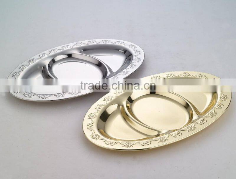High quality indian wedding charger plate with compartment