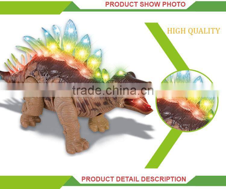 Laster b/o plastic music and light walking dinosaur toy