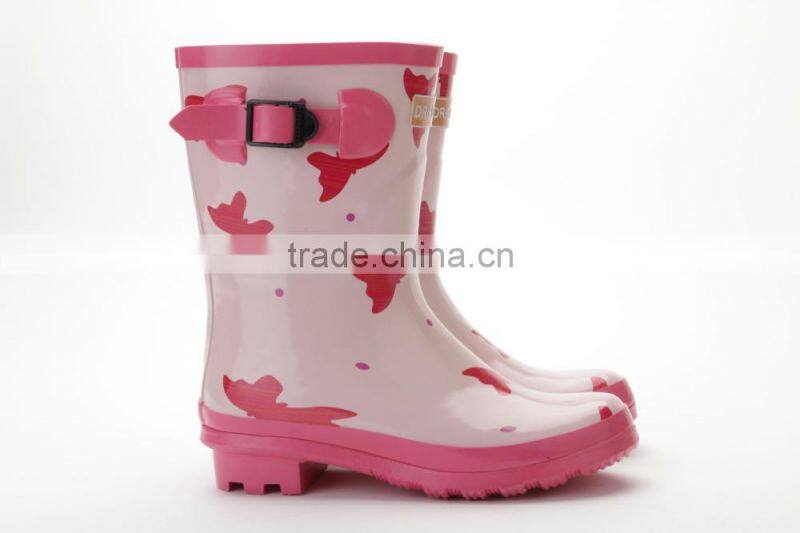 half style rubber rain boots for woman