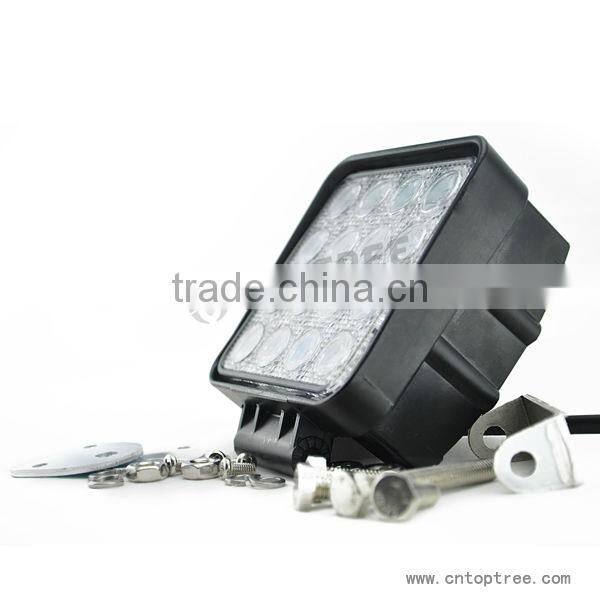 48W 12V 24V Spot Lamp Led Work Light Boat 10-30V Tractor Truck Offroad SUV 4WD