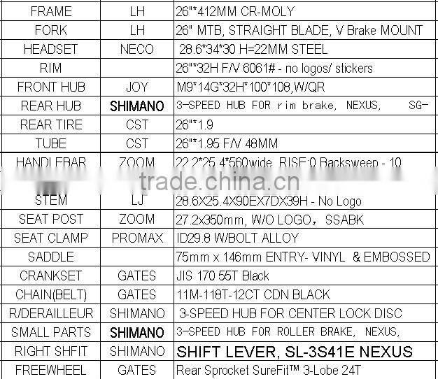 Belt drive bike F-15 Eagle