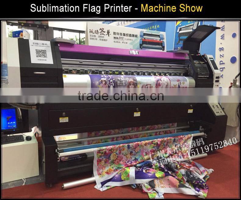 High Quality Digital sublimation flag printer with 5113 double head