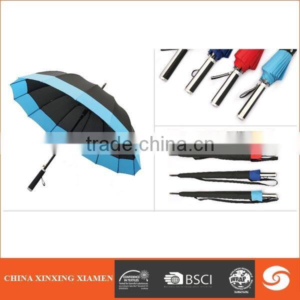 high quality promotional aluminum straight umbrella for two