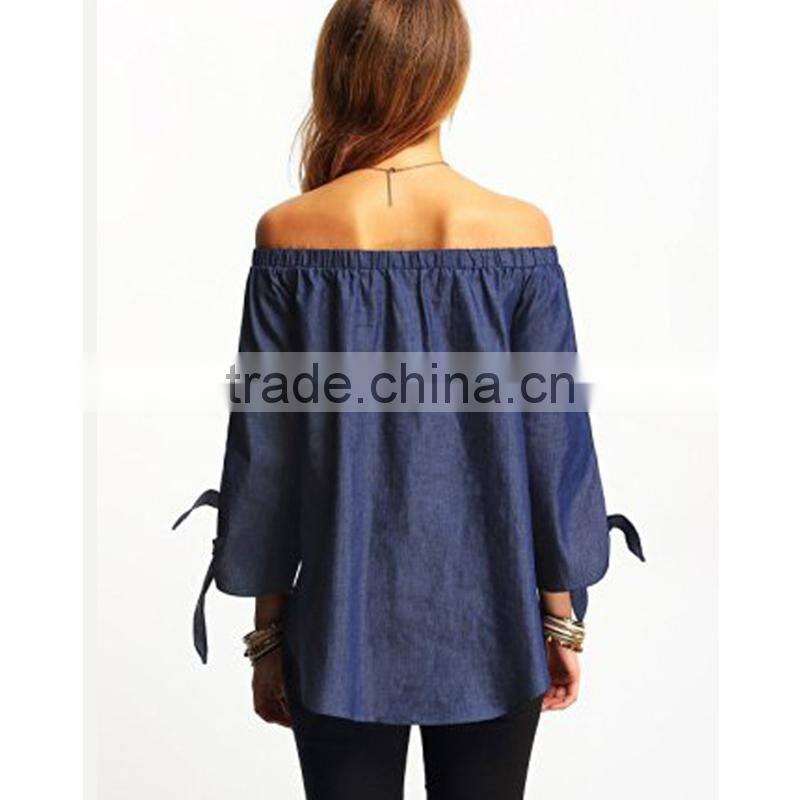 off shoulder top women fashion blouse shirts only ladies blouse design