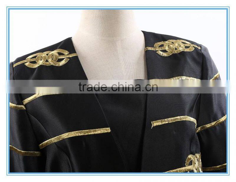 Fashion Polyester 2 Pcs Embroidery Skirt Suits With Lining