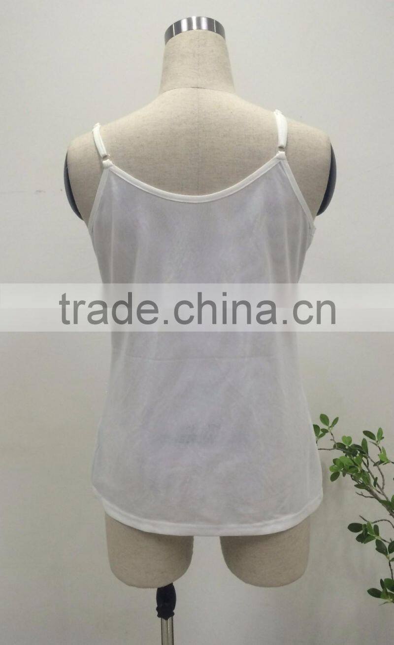 new lady's bead and sequin tank top with machine made