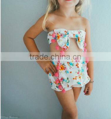 Amercian girl summer beach wear bikini two piece swimsuit kids beautiful model dresses
