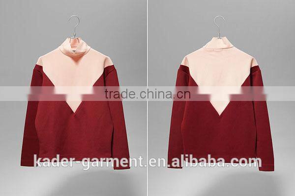 Custom Sweatshirt, Turtleneck Sweatshirts, Color Contrast Sweatshirt Women