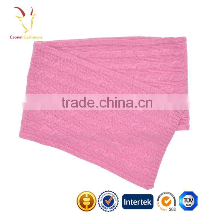 Warm Merino Wool Hat Scarf Attached,Cable Knit Wholesale Hat and Scarf set