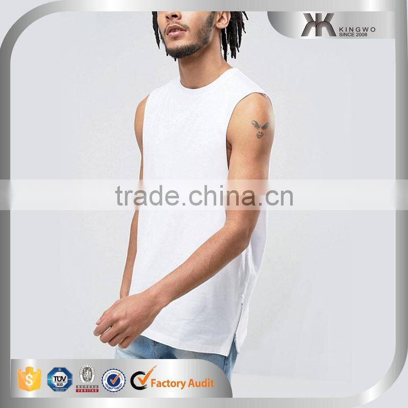 High Quality Comfortable Cotton Gym White Mens Singlet Casual Vests