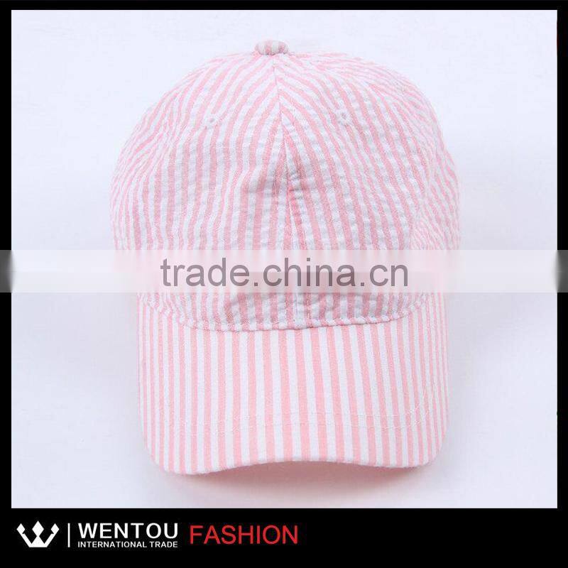 Wholesale Hot Sale Seersucker Custom Baseball Cap