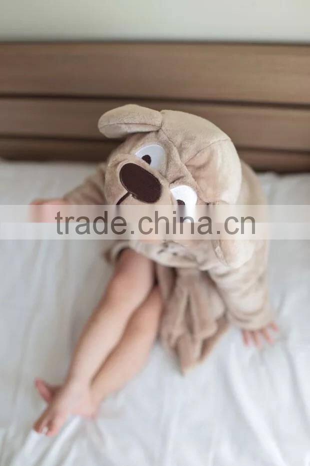 China supplier animal coral fabric kids bathrobe/clothing
