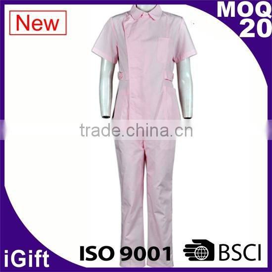 Good quality new design 100% cotton wholesale fashion white uniform nursing