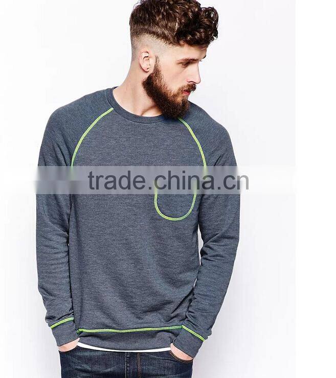two tone combined stitched Korean styel crewneck sweatshirt heather hoodies