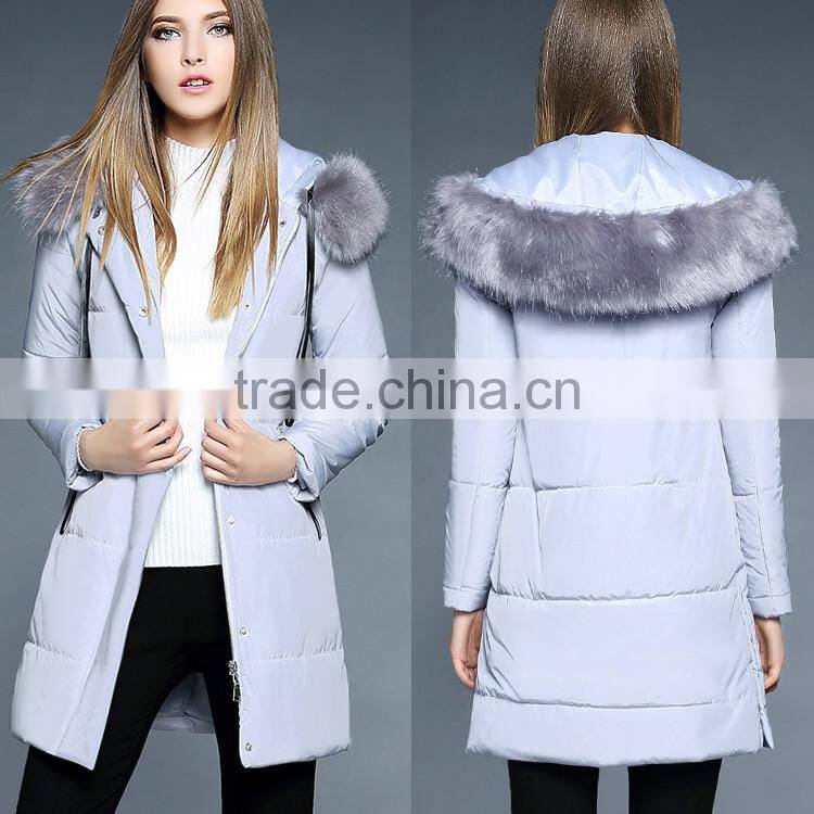 2016 latest designs lady formal black stripe winter women's coat for ladies