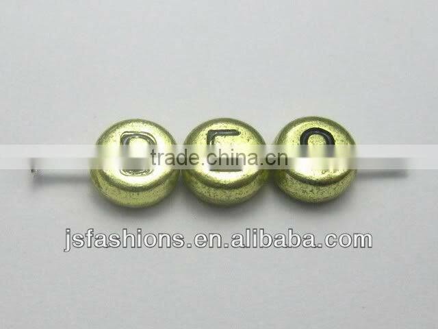 4*7 solid color with black line letter beads