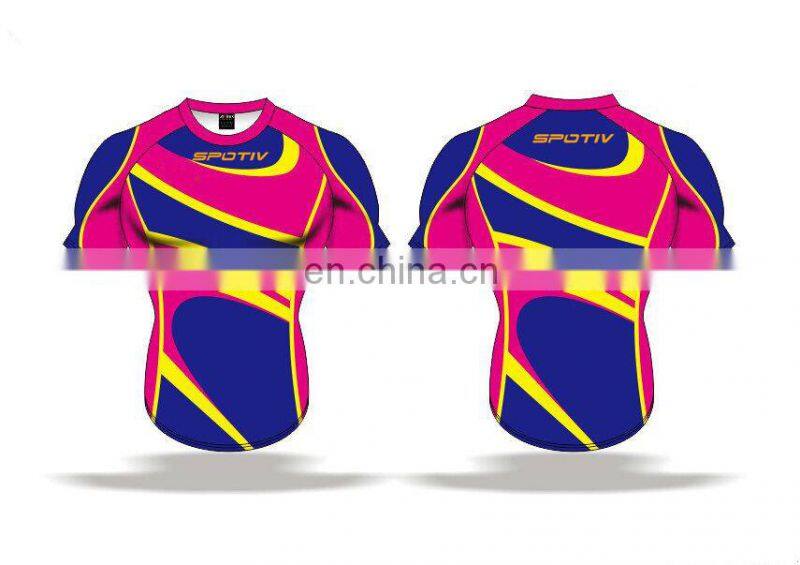 Specialized cooldry customized rugby jersey with sublimation