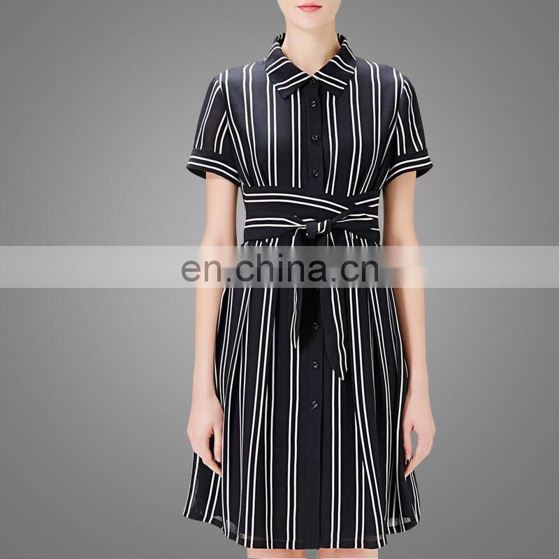 Latest Dress Design High Quality Summer Fashion Woman Dress Midi Dress