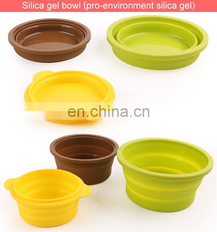 Pet Application Accessories Portable Dog Feeder Silica gel bowl(pro-environment silica gel)