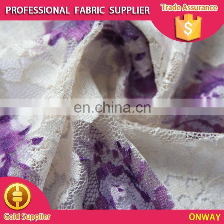 beautiful flower burnt-out polyester/cotton solid lace for all ladies' garment accessories