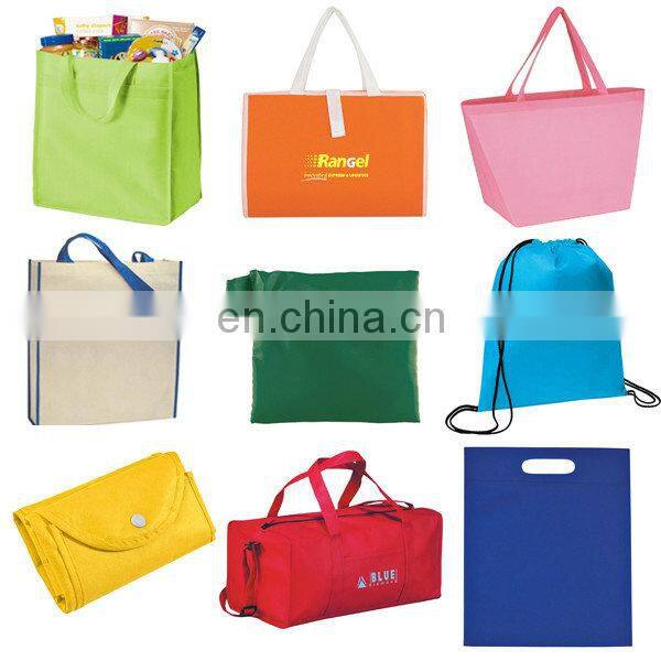 Brand Logo For promotion Solid Color Reusable Shopping Tote Bag Non Woven