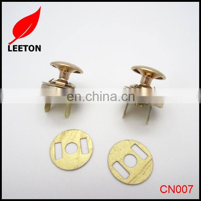 Factory supply 14mm rose gold magnetic button with rivet