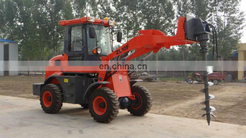 ZL10F construction mini wheel loaders with post hole digger