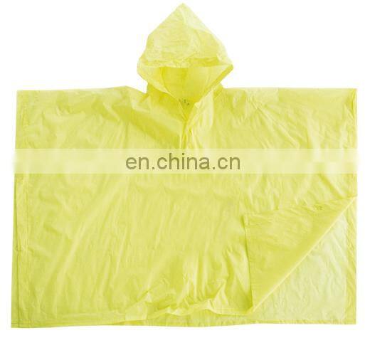 PROMOTIONAL RED PEVA HOODED RAINCOAT EVA RAINCOAT
