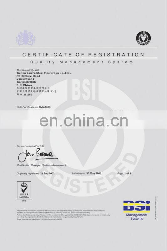 BS1387 Hot Dipped Galvanized Pipe, Galvanized Welded Steel Pipe